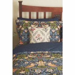 Morris & Co. Indigo Blue Strawberry Thief 300 Thread Count Housewife Pillowcase 2 Morris & Co. Indigo Blue Strawberry Thief 300 Thread Count Housewife Pillowcase -Morris & Co shop unnamed file 123