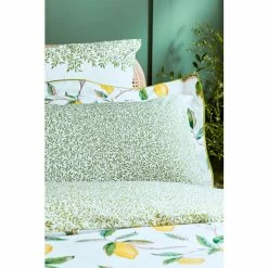 Morris & Co Set Of 2 Green Lemon Tree Pillowcases