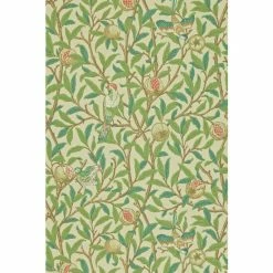 Morris & Co. Green Bird Pomegranate Wallpaper Wallpaper