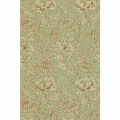 Morris & Co. Green Chrysanthemum Toile Wallpaper Wallpaper