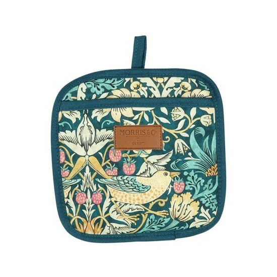 unnamed-file-259.jpg Morris & Co. Teal Blue Strawberry Thief Pot Grab -Morris & Co shop unnamed file 259