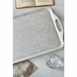 Morris & Co. Grey By Spode Strawberry Thief Large Handled Tray