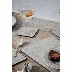 Morris & Co. Set Of 6 Grey Strawberry Thief Placemats