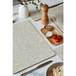 Morris & Co. By Pimpernel Set Of 4 Grey Strawberry Thief Large Placemats