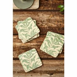 Morris & Co. By Pimpernel Set Of 6 Green Willow Bough Green Coasters -Morris & Co shop unnamed file 300
