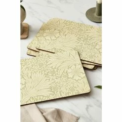 Morris & Co Set Of 6 Green Marigold Placemats By Pimpernel