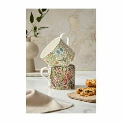 Morris & Co. Set Of 2 Green Blackthorne & Golden Lily Mugs -Morris & Co shop unnamed file 384