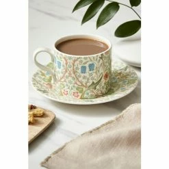 Morris & Co. By Spode Green Blackthorn Teacup And Saucer