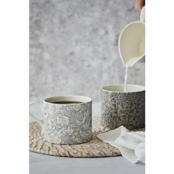 Morris & Co. Set Of 2 Grey Bachelors & Acorn Mugs