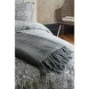 Morris & Co. Charcoal Grey Crown Imperial Tassel Throw
