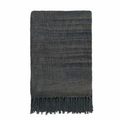 Morris & Co. Charcoal Grey Crown Imperial Tassel Throw -Morris & Co shop unnamed file 452