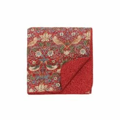 Morris & Co. Crimson Red Strawberry Thief 300 Thread Count Bedspread -Morris & Co shop unnamed file 463