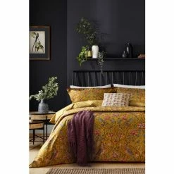 Morris & Co. Saffron Yellow Seasons By May Cotton Percale 200 Thread Count Duvet Cover -Morris & Co shop unnamed file 487