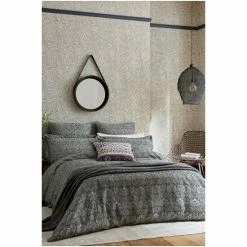 Morris & Co. Charcoal Grey Crown Imperial Cotton Linen Blend Jacquard Duvet Cover -Morris & Co shop unnamed file 500