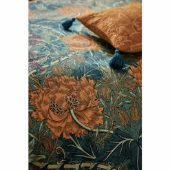Morris & Co. Mulberry Teal Blue Honeysuckle & Tulip 220 Thread Count Duvet Cover -Morris & Co shop unnamed file 521