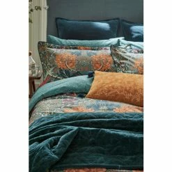 Morris & Co. Mulberry Teal Blue Honeysuckle & Tulip 220 Thread Count Duvet Cover -Morris & Co shop unnamed file 522