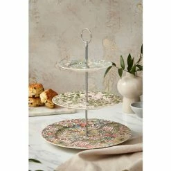 Morris & Co. Pink Strawberry Thief 3 Tier Cake Stand