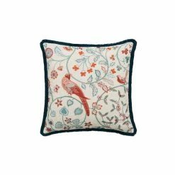 Morris & Co. Saffron Teal Sunflower Embroidered Feather Filled Cushion -Morris & Co shop unnamed file 576