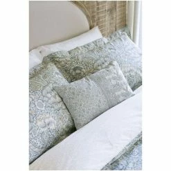 Morris & Co. Slate Grey Wandle Embroidered Feather Filled Cushion