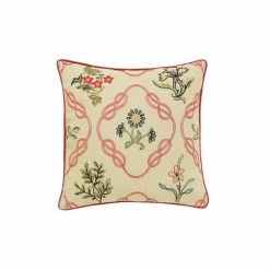 Morris & Co. Crimson Red Strawberry Thief Kelmscott Trellis Embroidered Cushion -Morris & Co shop unnamed file 608