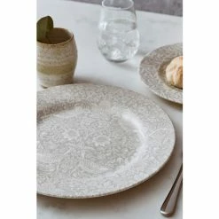 Morris & Co By Spode Set Of 4 Grey Strawberry Thief 11 Inch Plates