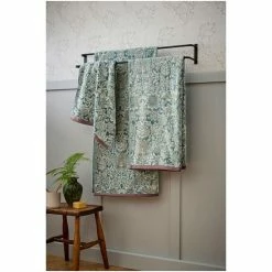 Morris & Co. Slate Grey Sunflower Woven Jacquard Velour Finish Towel -Morris & Co shop unnamed file 650