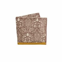 Morris & Co. Mulberry Brown Crown Imperial Woven Jacquard Velour Finish Towel -Morris & Co shop unnamed file 658