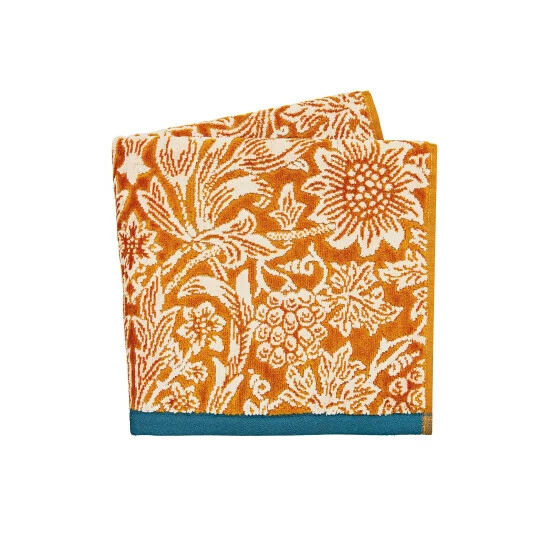 unnamed-file-662.jpg Morris & Co. Saffron Orange Sunflower Woven Jacquard Velour Finish Towel -Morris & Co shop unnamed file 662