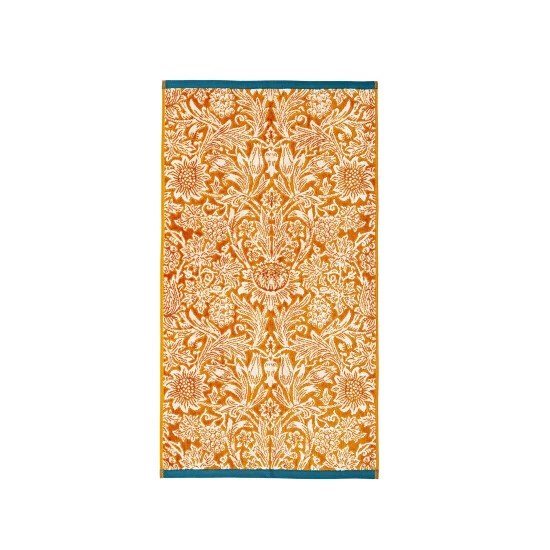 unnamed-file-664.jpg Morris & Co. Saffron Orange Sunflower Woven Jacquard Velour Finish Towel -Morris & Co shop unnamed file 664