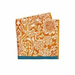 Morris & Co. Saffron Orange Sunflower Woven Jacquard Velour Finish Towel 4 Morris & Co. Saffron Orange Sunflower Woven Jacquard Velour Finish Towel -Morris & Co shop unnamed file 665