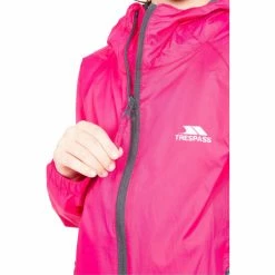 Trespass Unisex Kids Red Qikpac Packaway Jacket -Morris & Co shop unnamed file 762