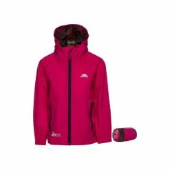 Trespass Unisex Kids Red Qikpac Packaway Jacket -Morris & Co shop unnamed file 768