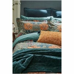 Morris & Co. Mulberry Teal Blue Honeysuckle Tulip 220 Thread Count Oxford Pillowcase -Morris & Co shop unnamed file 93